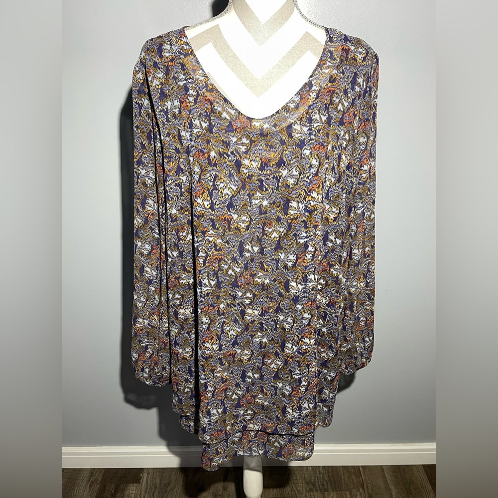 CAbi Multicolor Floral Blouse